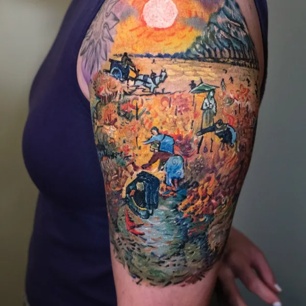 Trash Polka tattoo by Nik Lucas in Los Angeles