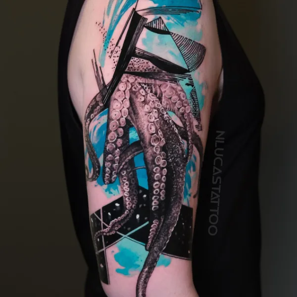 Trash Polka tattoo by Nik Lucas in Los Angeles