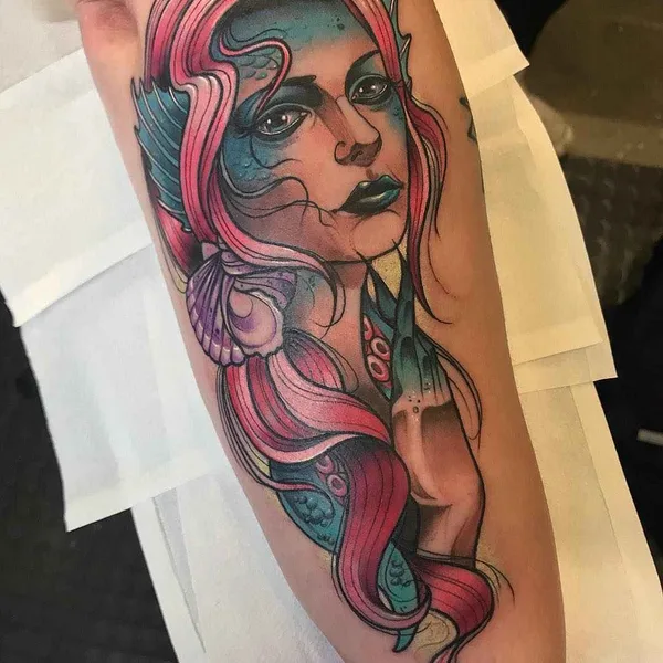 Neo Traditional tattoo by Raquel Escudero in Barcelona