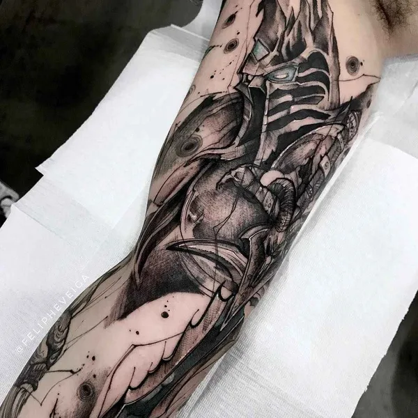 Abstract tattoo by Feliphe Veiga in São Paulo