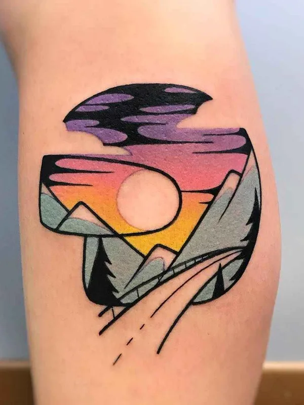 color illustrative Tatuaggio su calf #18245 | Tatuatore Gennaro Varriale