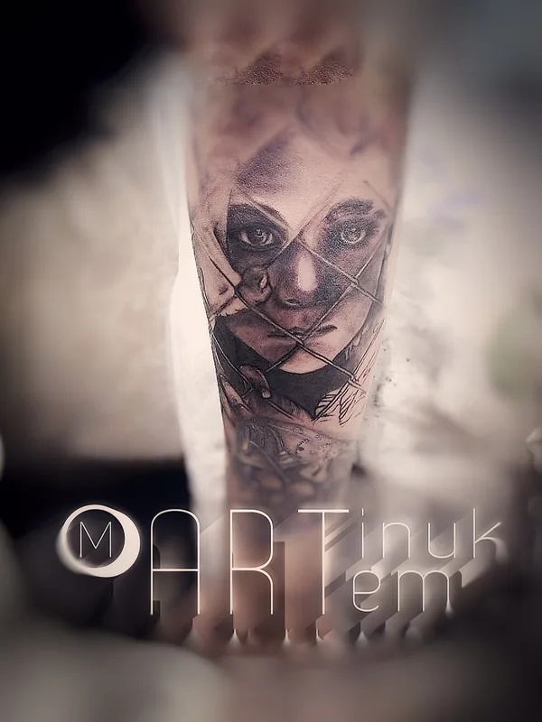 female black and grey realism татуировка на forearm #32343 | Тату мастер Артем мартынюк