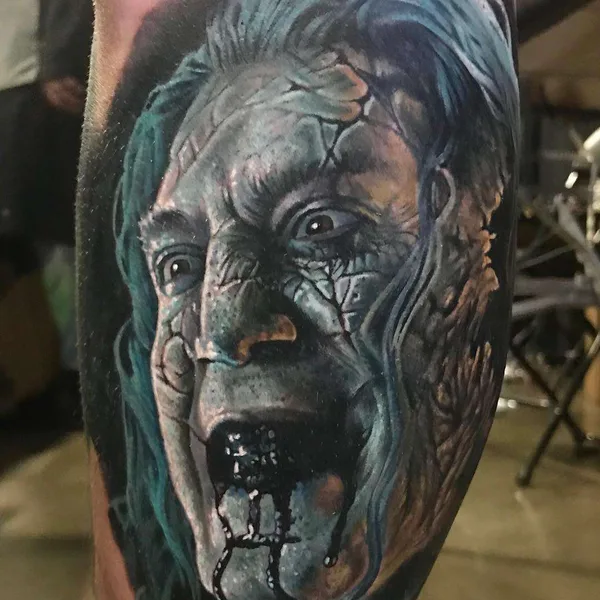 Portrait tattoo by Evan Olin