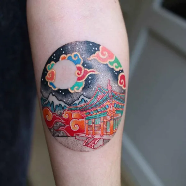 Традиционная tattoo by Pitta in Seoul