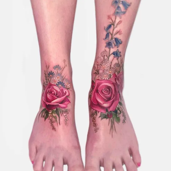 Botanical tattoo by Janice Bao Bao in Toronto
