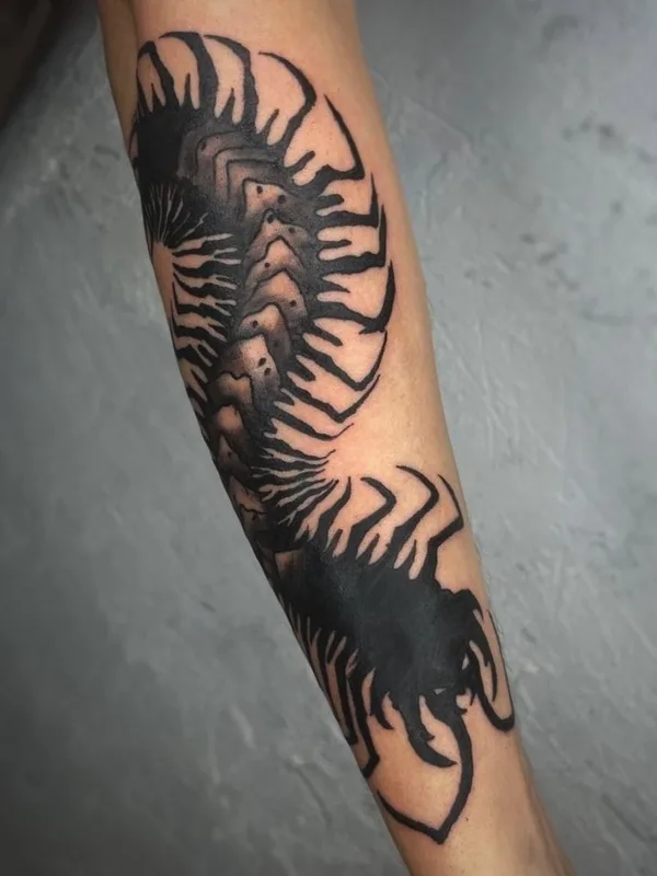 black blackwork татуировка на forearm #74209 | Тату мастер Ксения Вахромеева 