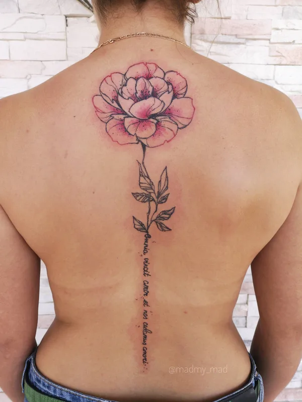 female color botanic татуировка на upper back #33606 | Тату мастер Мария Жиркова 