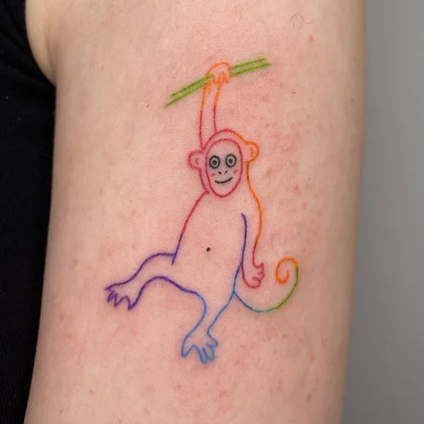 handpoke tattoo by Marina Strange in Moscow