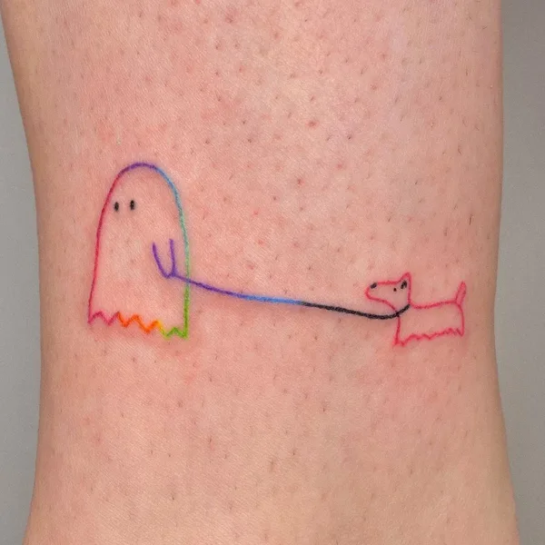 handpoke tattoo by Marina Strange in Moscow