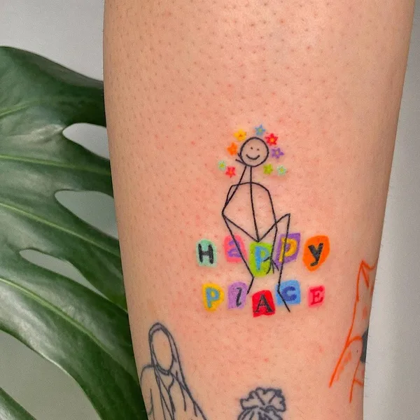 handpoke tattoo by Marina Strange in Moscow