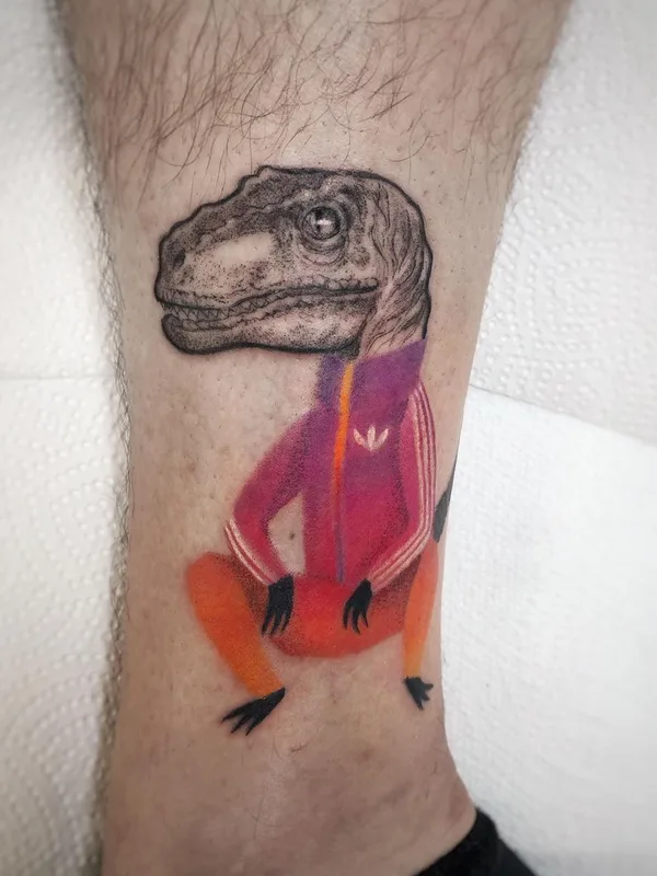 color realism tattoo auf calf #43474 | Tätowierer Joanna Kru