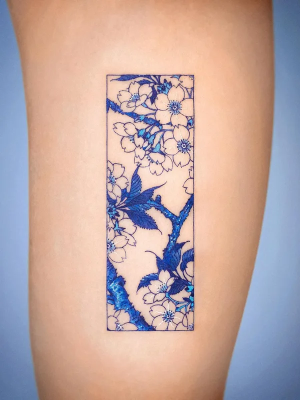 female color miniature Tatuaggio su thigh #43537 | Tatuatore E.nal