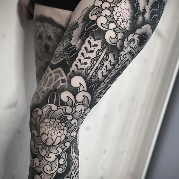 Ornamental tattoo by Mona Wanner in Innsbruck