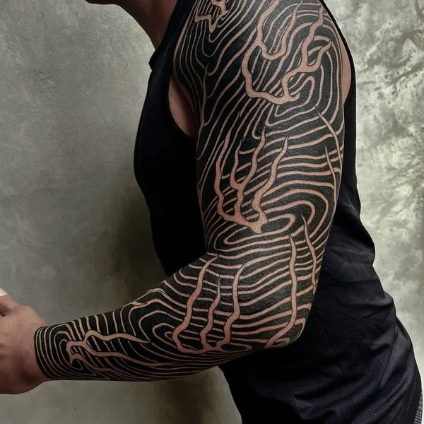 Ornamental tattoo by Jessi Manchester in Austin
