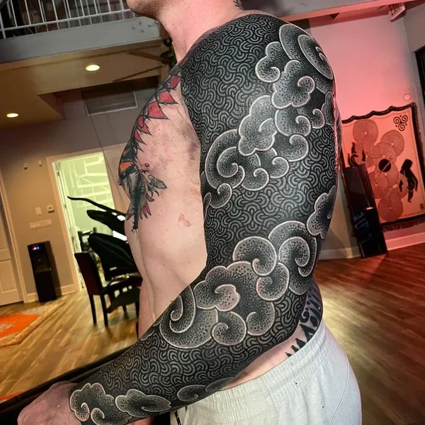 Ornamental tattoo by Jessi Manchester in Austin