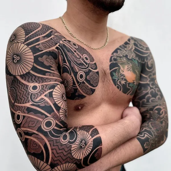 Ornamental tattoo by Jessi Manchester in Austin