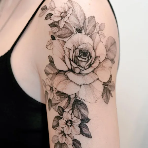 Graphic tattoo by Zihwa in Seoul