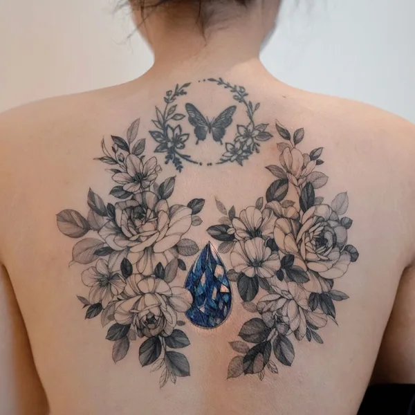 Graphic tattoo by Zihwa in Seoul