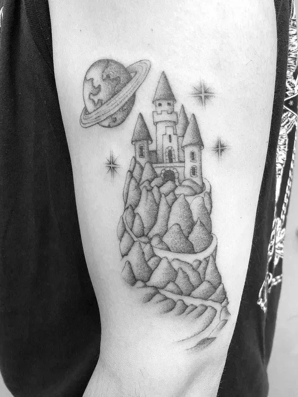 black and grey blackwork tattoo auf forearm #20083 | Tätowierer Stefan Spider Sinclair