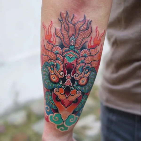 Традиционная tattoo by Pitta in Seoul