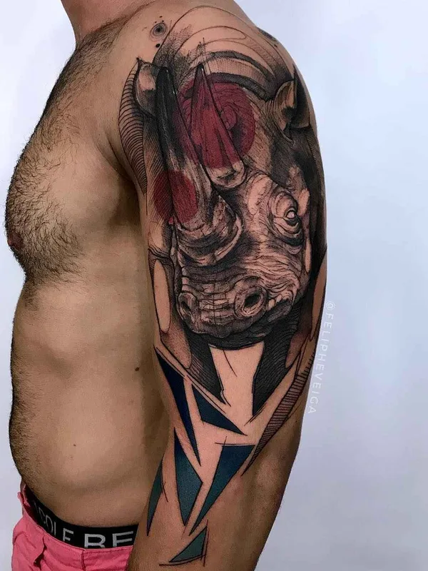 male black and grey realism 타투 부위 full sleeve #18840 | 타투이스트 Feliphe Veiga