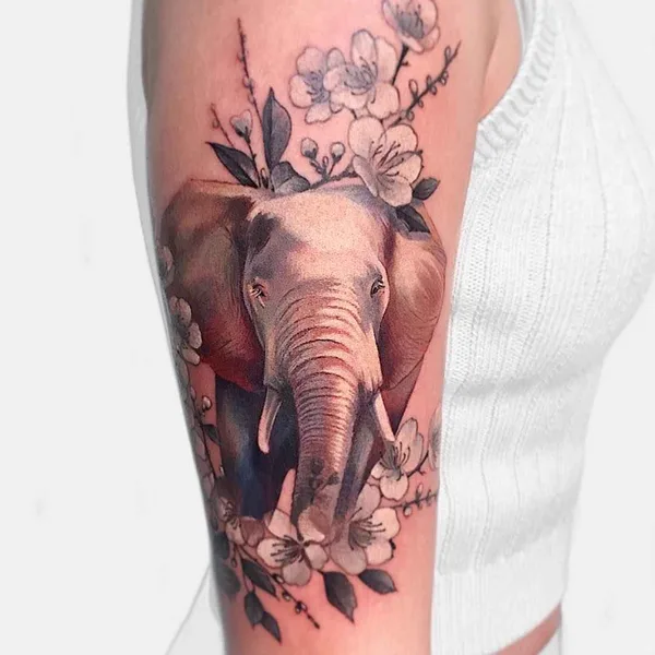 Botanical tattoo by Janice Bao Bao in Toronto