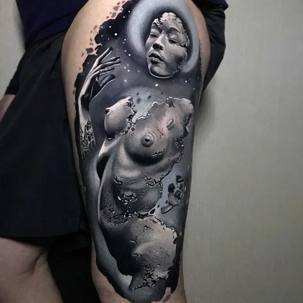 Portrait tattoo by Jacob Sheffield