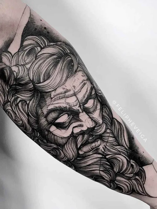 black and grey black and grey 타투 부위 forearm #18838 | 타투이스트 Feliphe Veiga