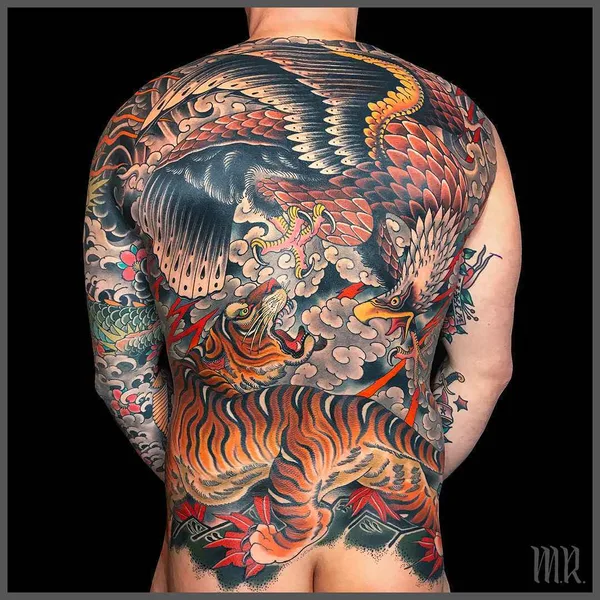 Traditional tattoo by Mike Rubendall