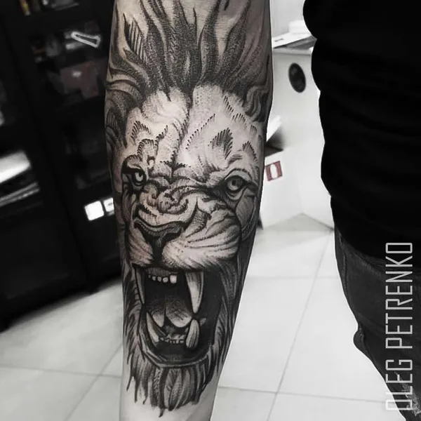 Linework tattoo by Петренко Олег in Moscow