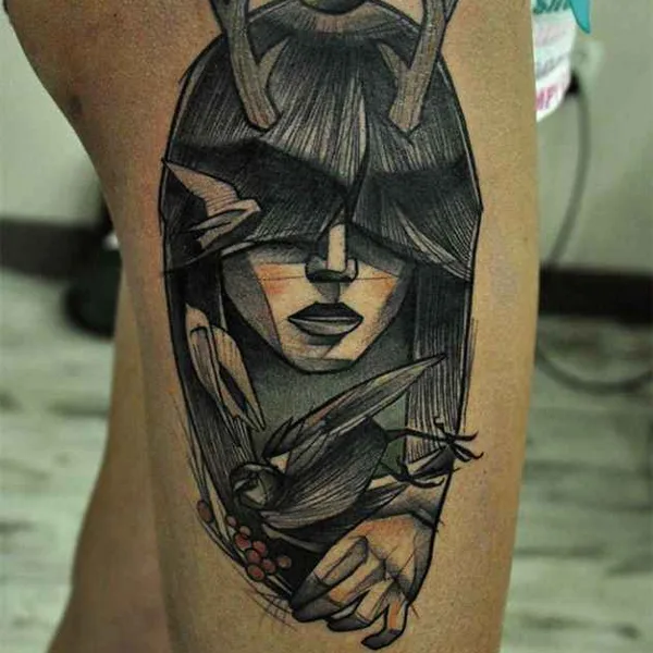 Нео традиционная tattoo by Lukas Zglenicki in Sopot