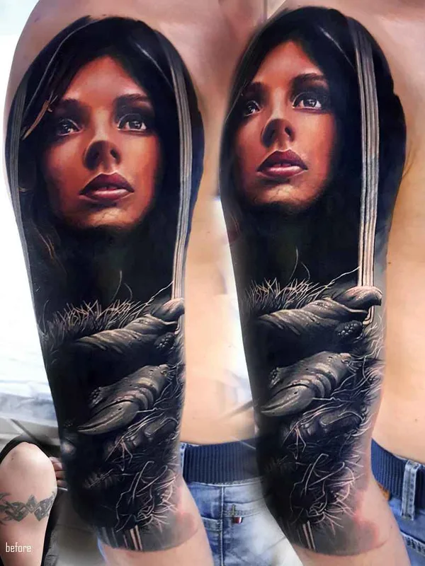 black and grey realism tatuaje en full sleeve #10780 | Tatuador Василий Суворов
