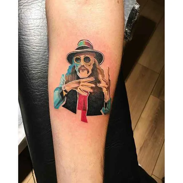 Graphic tattoo by Eva Krbdk in Istanbul