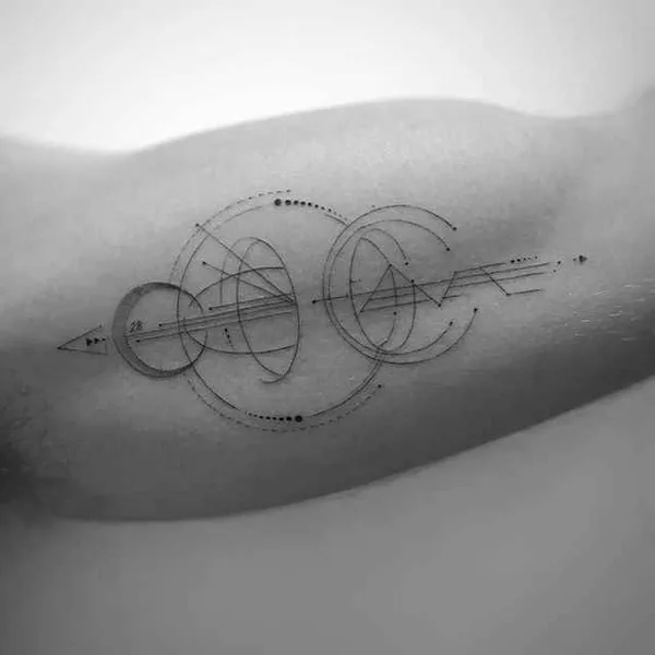 Geometric tattoo by Balazs Bercsenyi in New York City