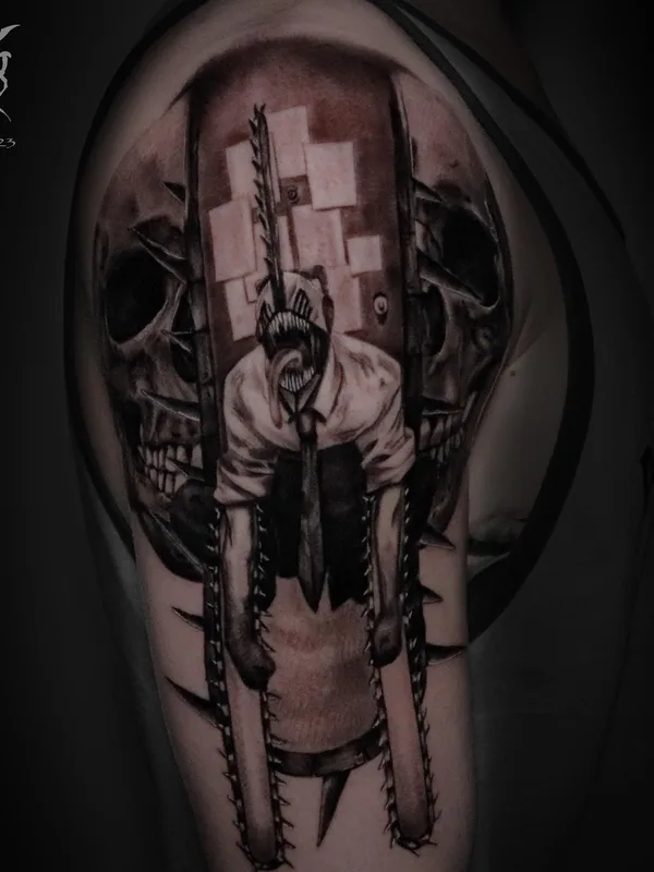 black and grey black and grey tattoo on shoulder #49370 | Tattoo Artist Алексей Евгеньевич