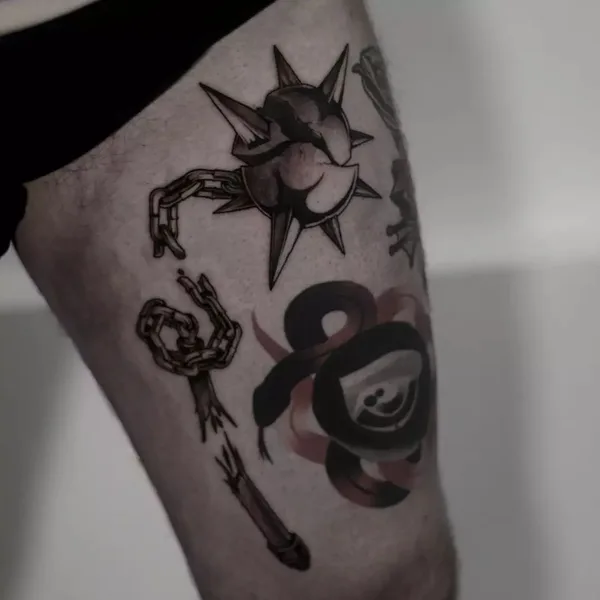 Graphic tattoo by Олег Кустов in Нижний Новгород