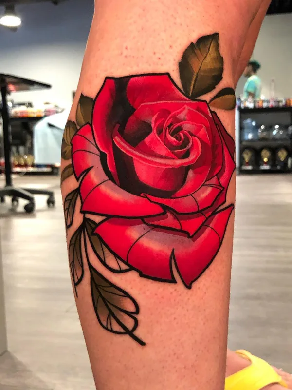 female color realism Tatuagem em leg #63751 | Tatuador Allisin Riot