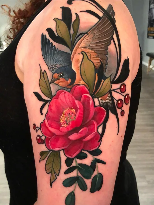 female color realism Tatuagem em shoulder #63754 | Tatuador Allisin Riot
