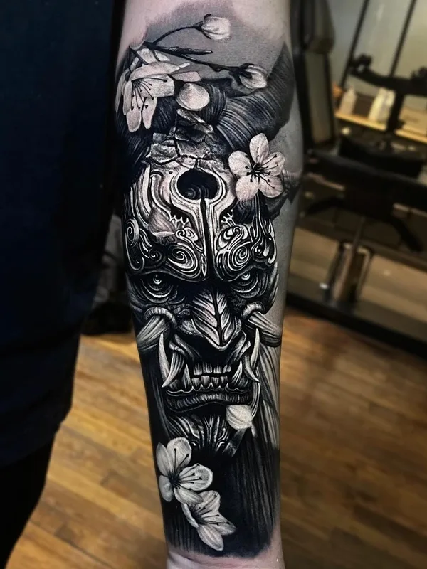 black and grey japanese татуировка на forearm #63765 | Тату мастер Egon Weissberger