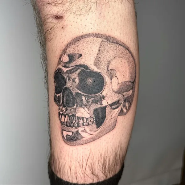 Graphic tattoo by Camille @plantsnpokes in Seattle
