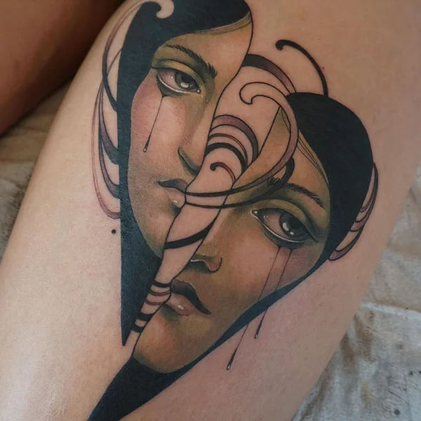 Neo Traditional tattoo by Melise Hill in Detroit