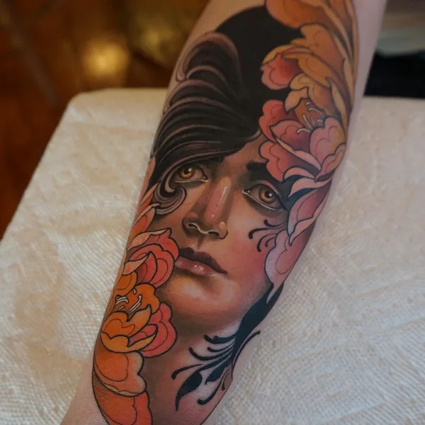 Neo Traditional tattoo by Melise Hill in Detroit