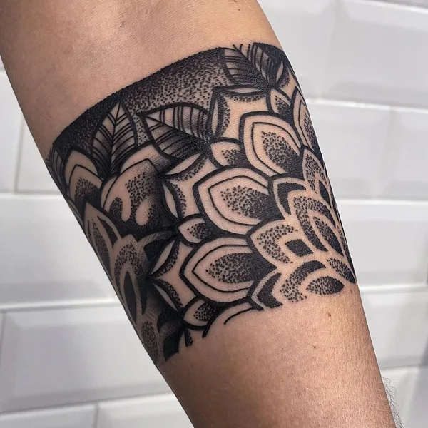 Ornamental tattoo by @tommbirchtattoo in Manchester