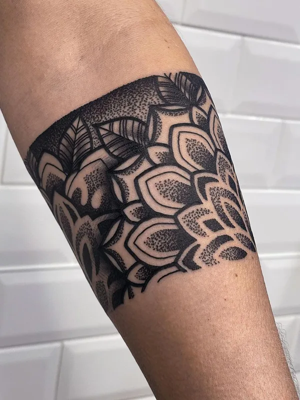 Ornamental tattoo by @tommbirchtattoo in Manchester