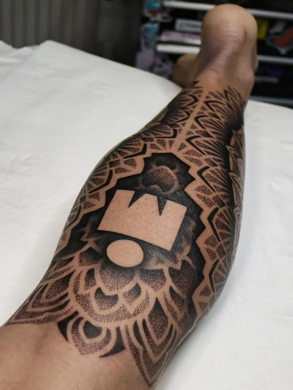 Ornamental tattoo by @tommbirchtattoo in Manchester