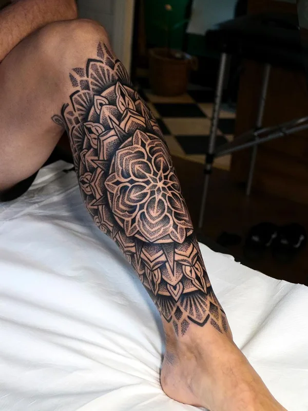 Ornamental tattoo by @tommbirchtattoo in Manchester