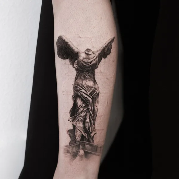 engraving tattoo by @claytattoos in Denton