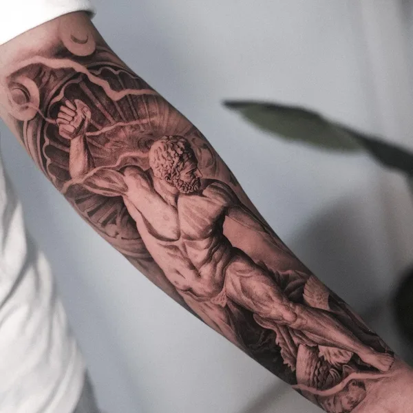 engraving tattoo by @claytattoos in Denton