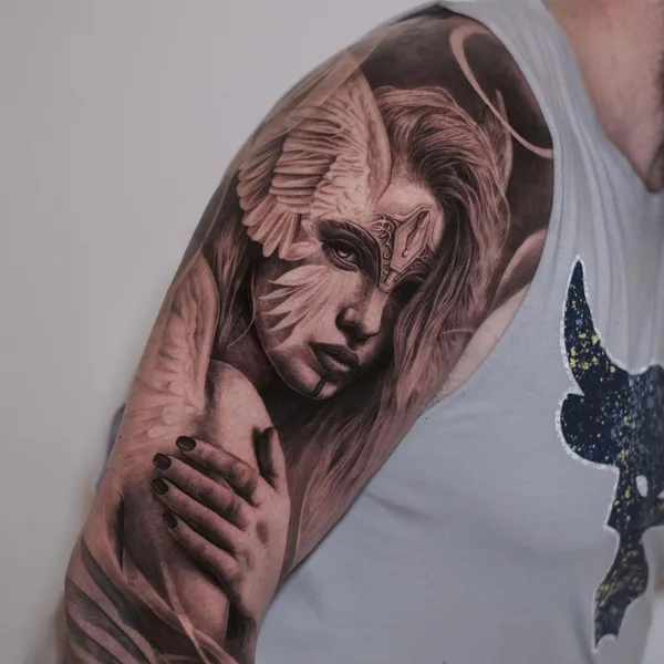 engraving tattoo by @claytattoos in Denton