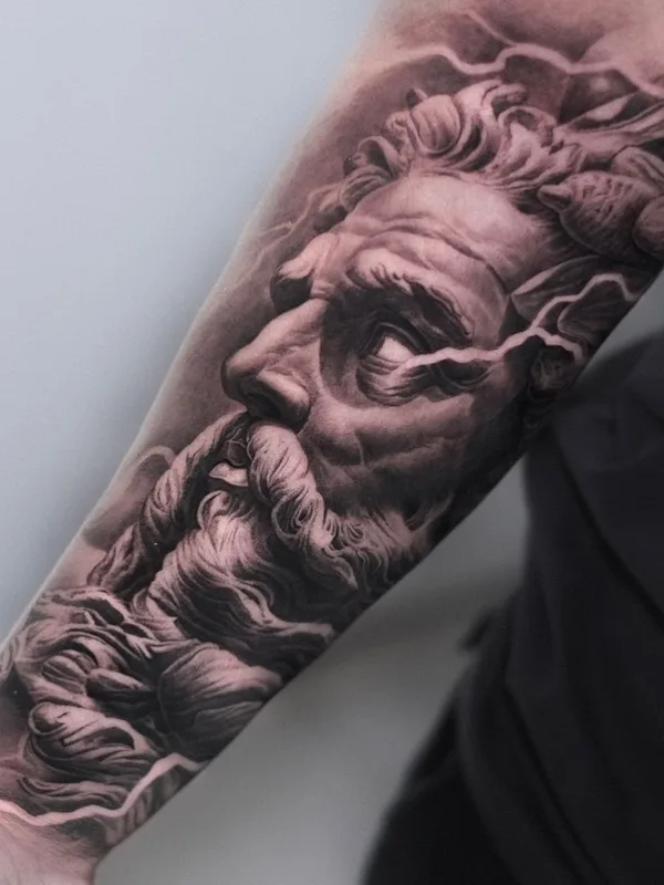 men black&gray realism, engraving Tatuagem em forearm #63825 | Tatuador @claytattoos